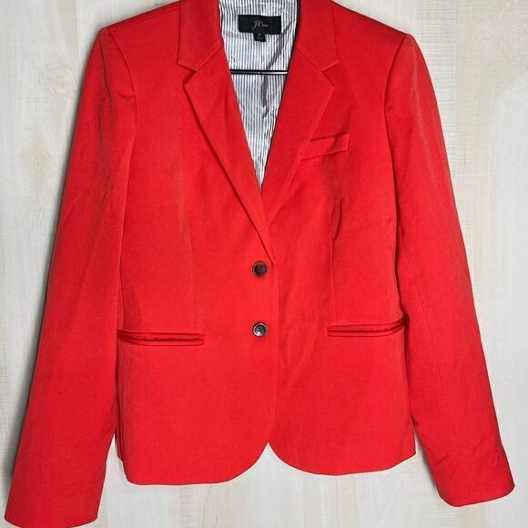 J. Crew red 2 button blazer, size medium - Picture 10 of 14